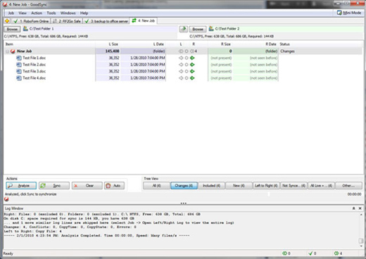 Screenshot of GoodSync 1
