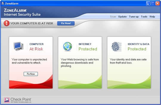 Screenshot of ZoneAlarm Internet Security Suite 2